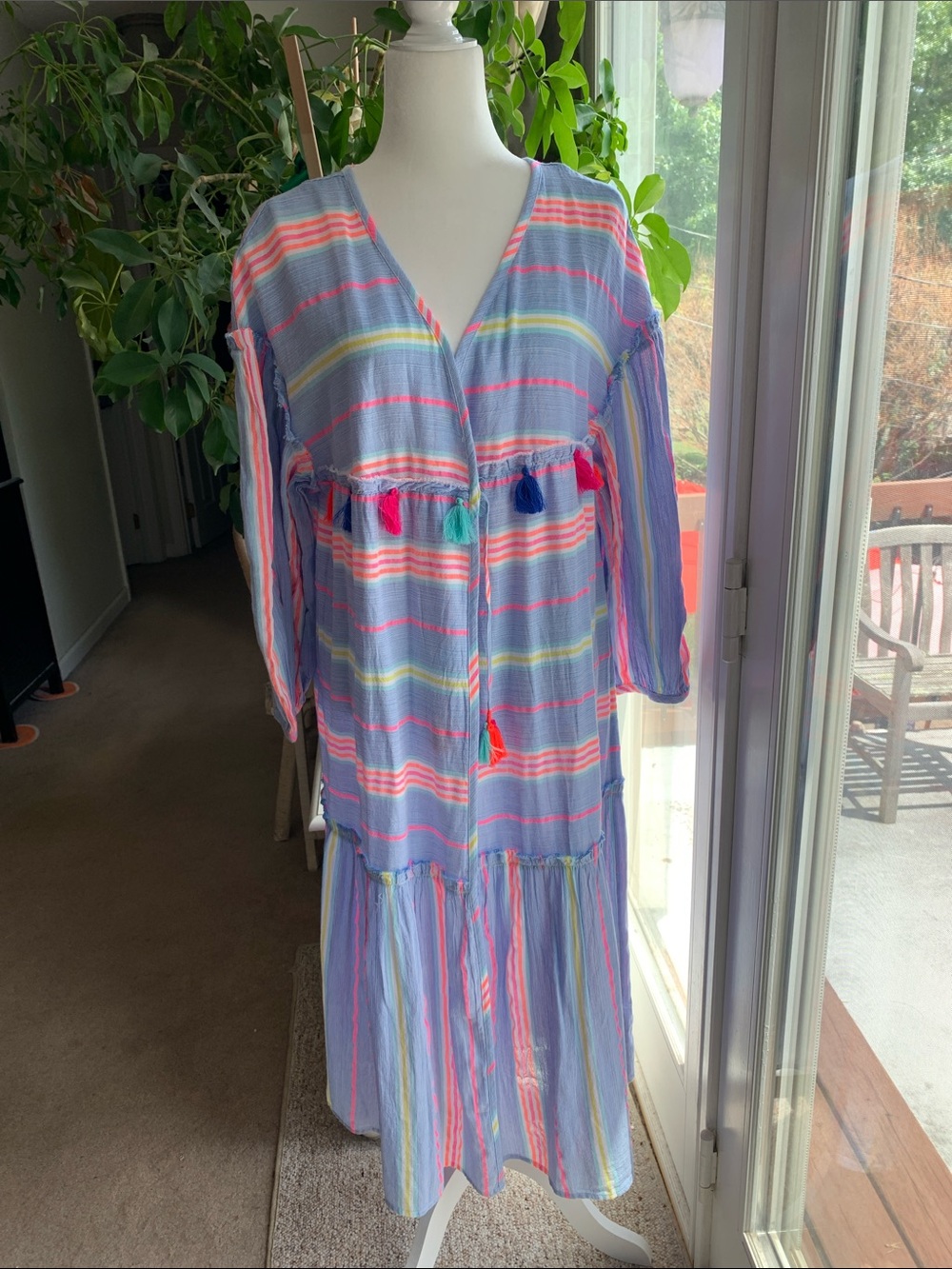 Vineyard Vines Striped Beach Swimsuit Cover Up Size L NWT